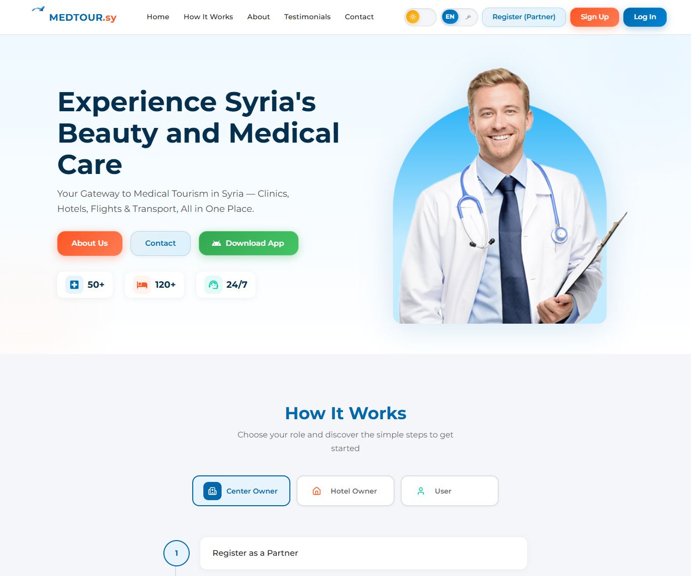 MedTour Syria – Medical Tourism Platform