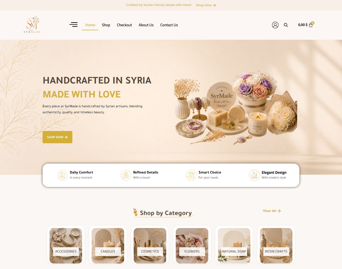 SyrMade – Syria Handmade E-Commerce Platform